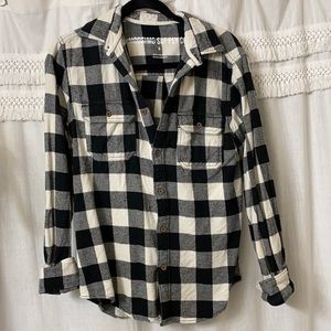 Thick flannel shacket